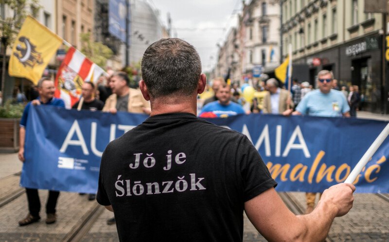 Marsz Autonomii Marsz Autonomii, manifestacja zorganizowana przez Ruch Autonomii Śląska. katowice, lipiec 2019 r.