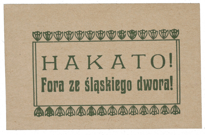 Ulotka plebiscytowa, 1921 r.