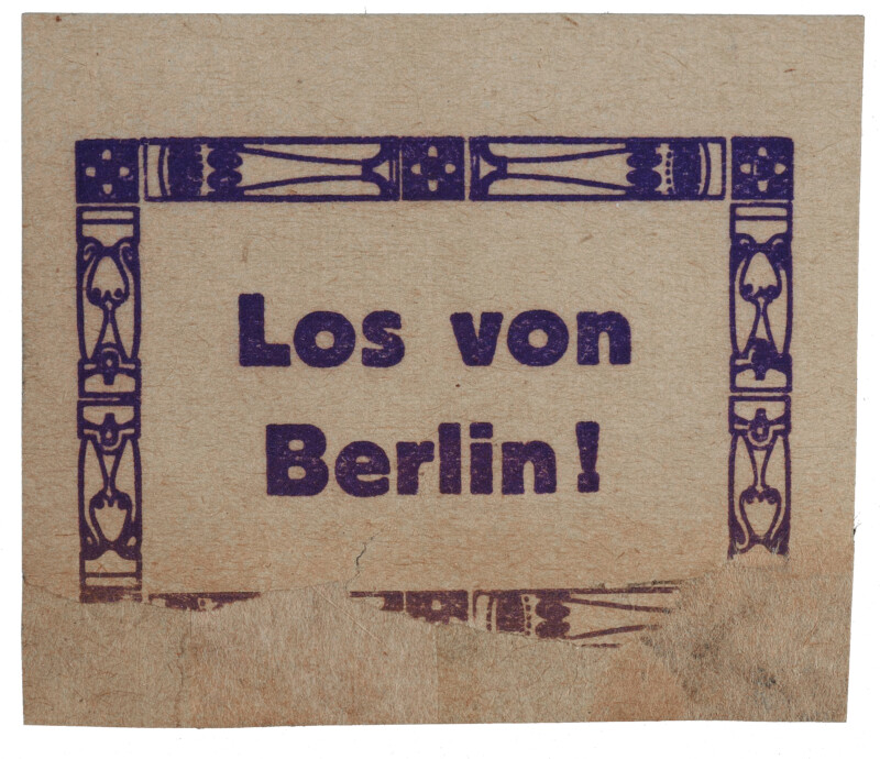 Los von Berlin!OBR Ulotka plebiscytowa, 1921 r.