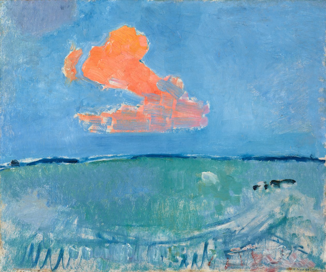 Piet Mondrian &bdquo;Czerwony obłok (Czerwona chmura)&rdquo; 1907 r.