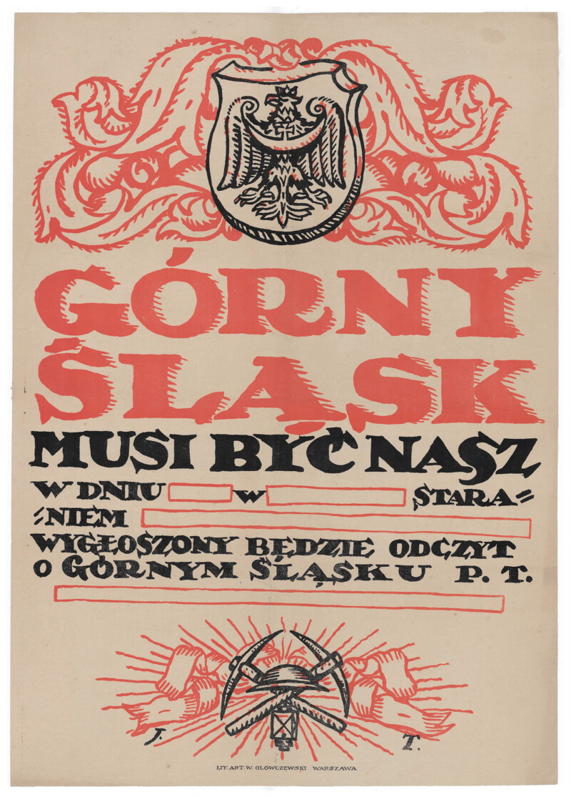 Plakat (in blanco) &bdquo;G&oacute;rny Śląsk musi być nasz&rdquo;, 1920 r.