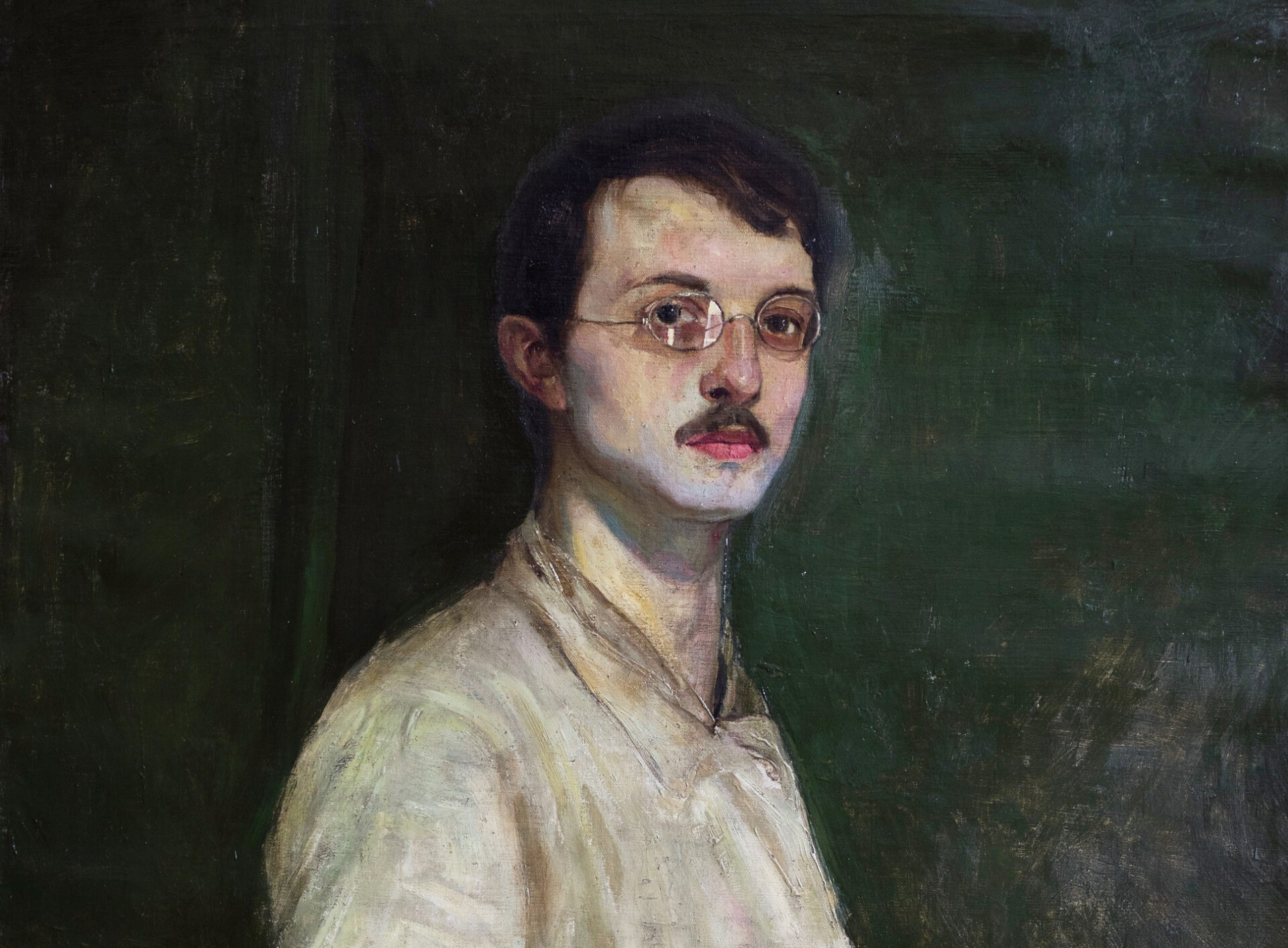 Autoportret, 1915 r. &bdquo;Autoportret w mantlu i z paletą&rdquo;