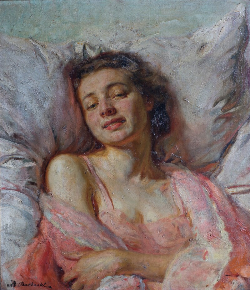 Upload Bolesław Barbacki, „Hela II na tle poduszki”, 1940 r.