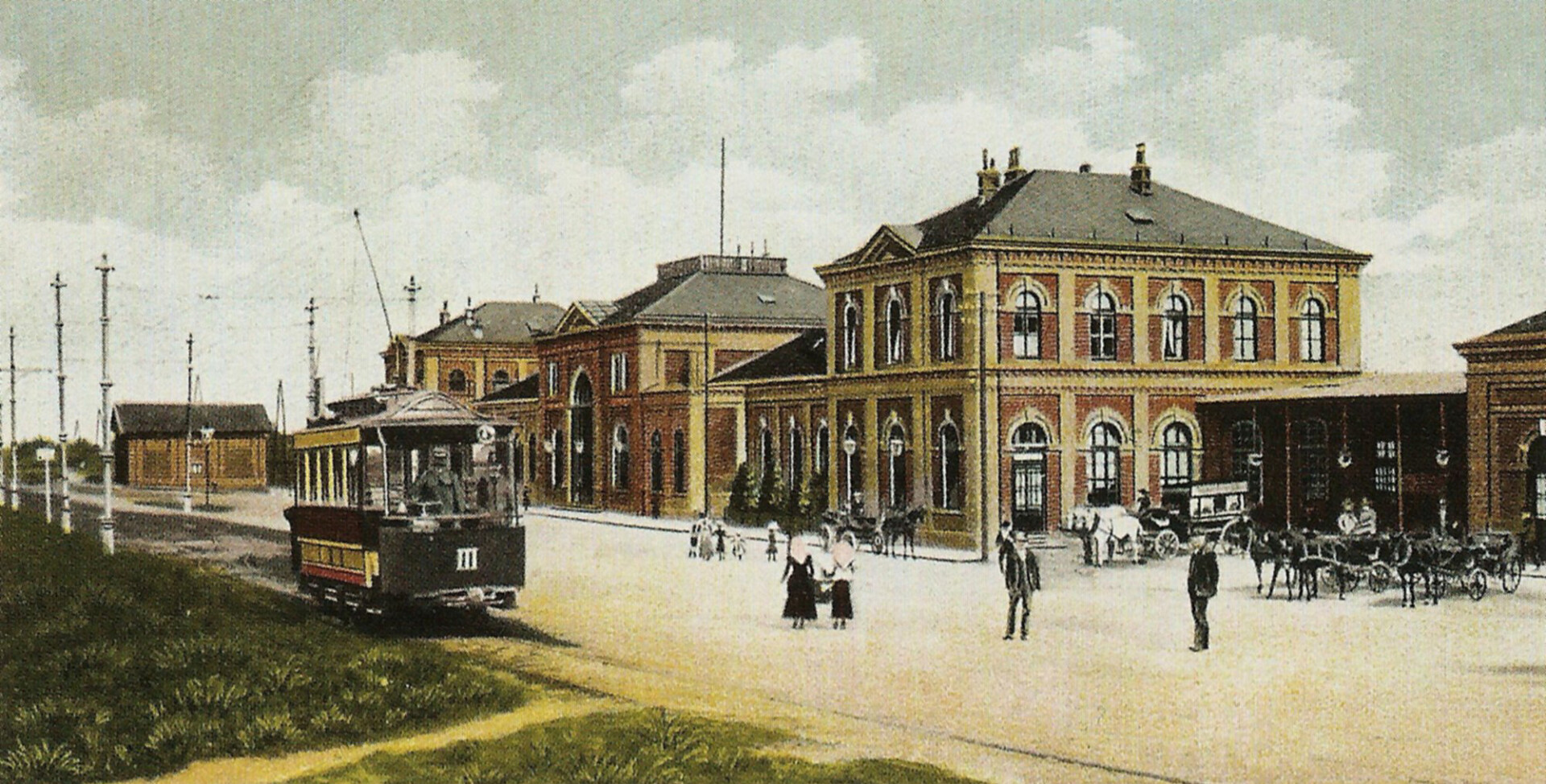 Dworzec, &bdquo;Bielitz&rdquo;. Poczt&oacute;wka z pocz. XX w.
