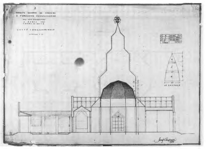 02 gyguyguy Józef Czajkowski, projekt pawilonu polskiego na Międzynarodową Wystawę Sztuki Dekoracyjnej w Paryżu 1925 r.