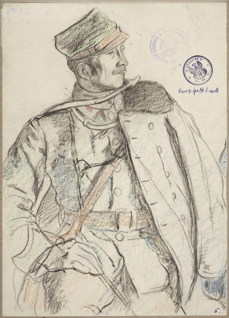 Leopold Gottlieb, &bdquo;Chorąży Legion&oacute;w Polskich [Alfred Wallner?]&rdquo;, 1915 r.