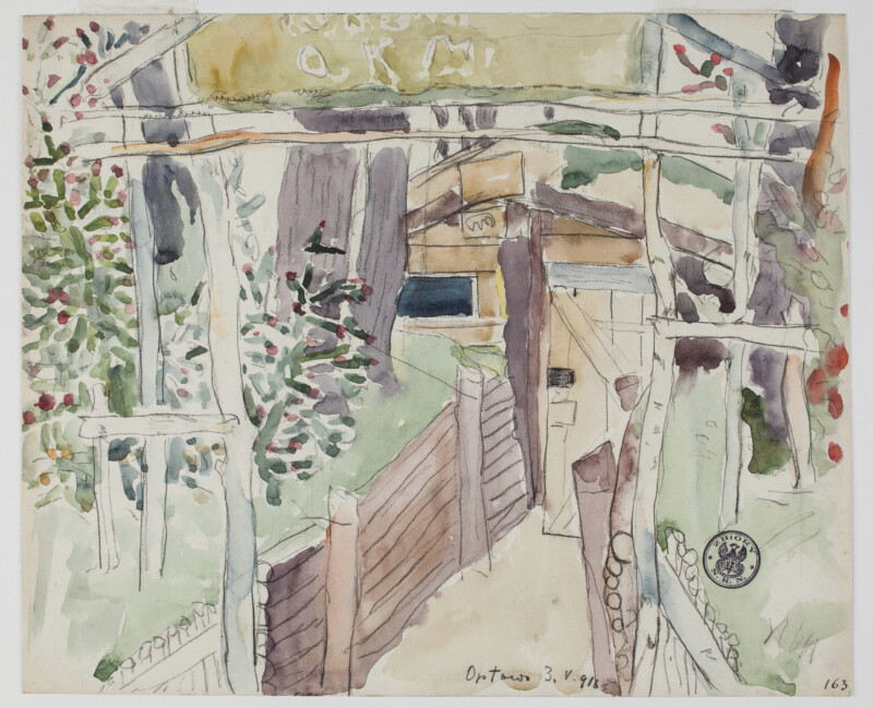 _Korytarz do ziemianki. Optowa 3 V 1916_ Leopold Gottlieb, „Korytarz do ziemianki. Optowa 3 V 1916 r.”