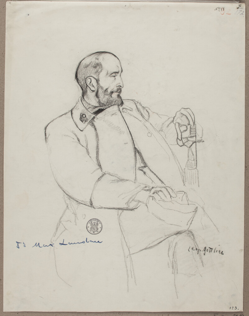 Maksymilian Landau, podporucznik artylerii Legionów Polskich Leopold Gottlieb, „Maksymilian Landau, podporucznik artylerii Legionów Polskich”, 1915 r.