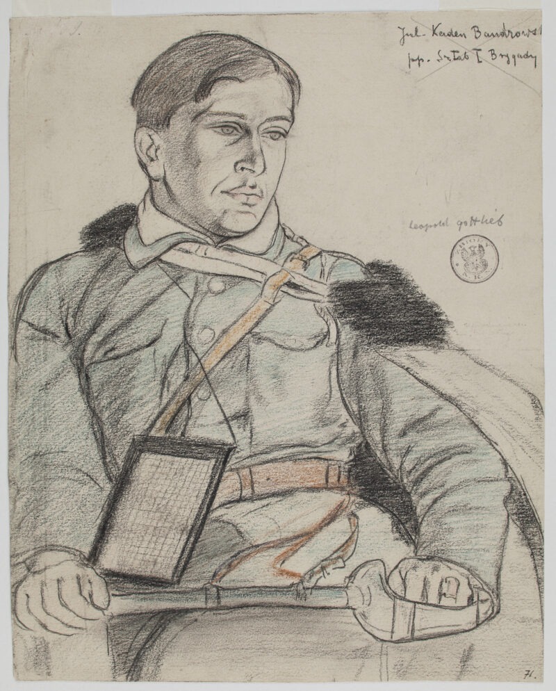 Portret Juliusza Kaden-Bandrowskiego, podporucznika piechoty Legionów Polskich Leopold Gottlieb, „Portret Juliusza Kaden-Bandrowskiego, podporucznika piechoty Legionów Polskich”, 1915 r.