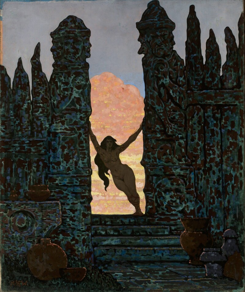 Marian Wawrzeniecki, &bdquo;Na świętym progu słowiańskiego uroczyska&rdquo;, 1920 r.